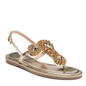 NWT Lauren Lorraine Bahama Gold Sandal, Sz 11
